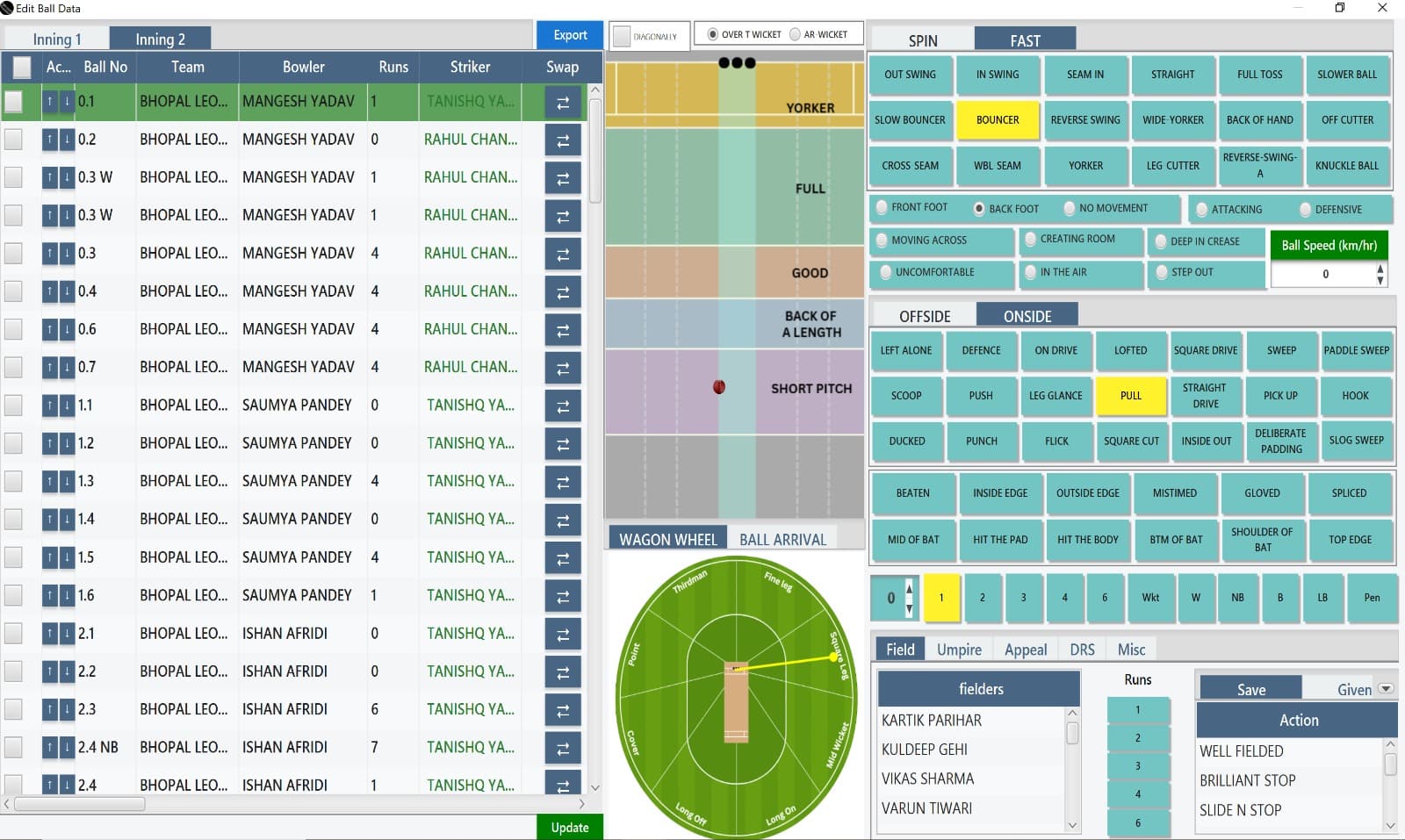 Granular Ball-by-Ball Telemetry & Spatial Ingestion